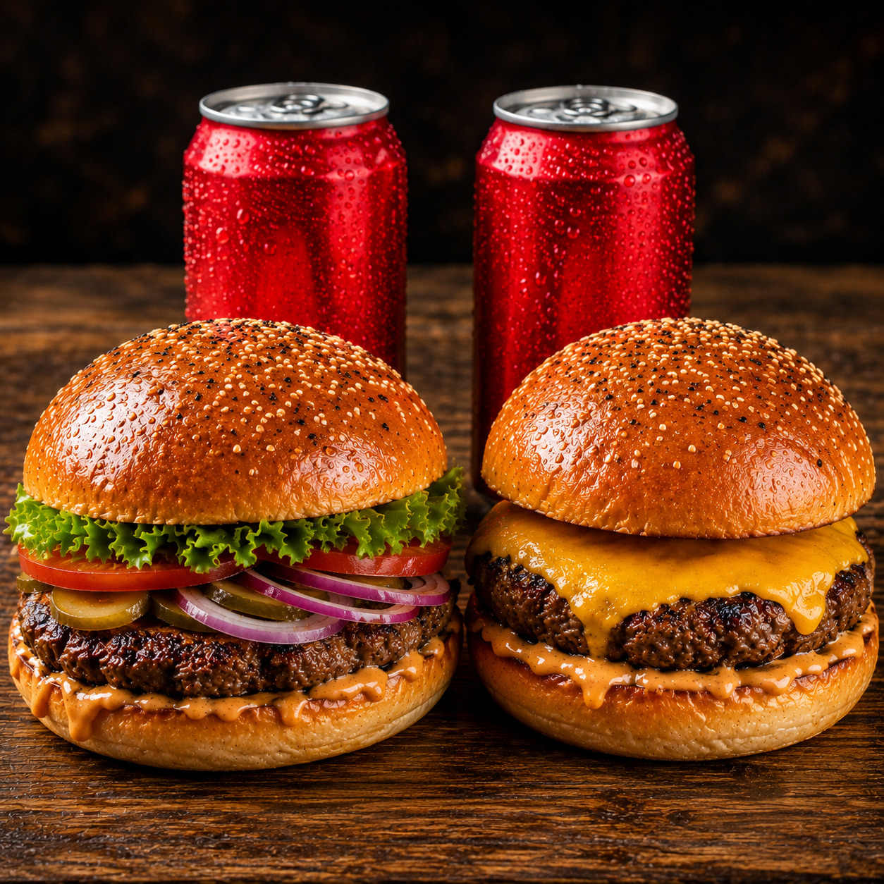 Etli 2 Burger + 2 İçecek