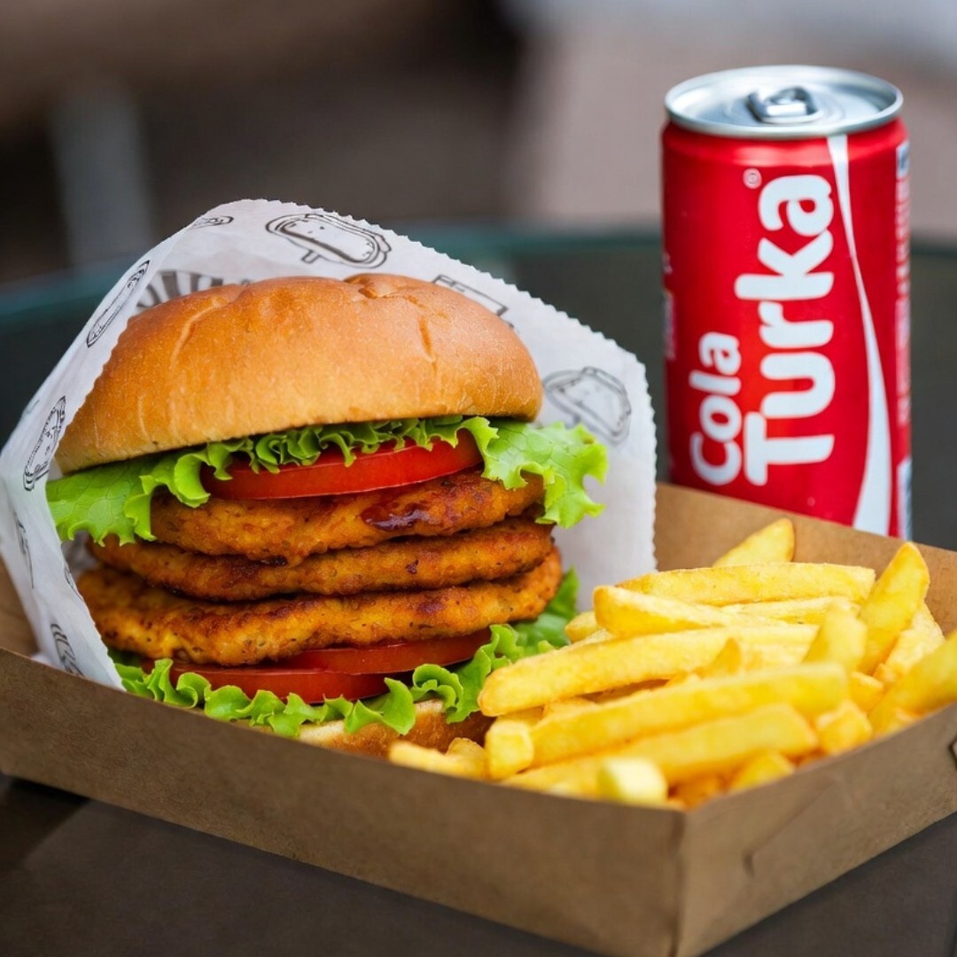 Trible Chiken Burger Menü