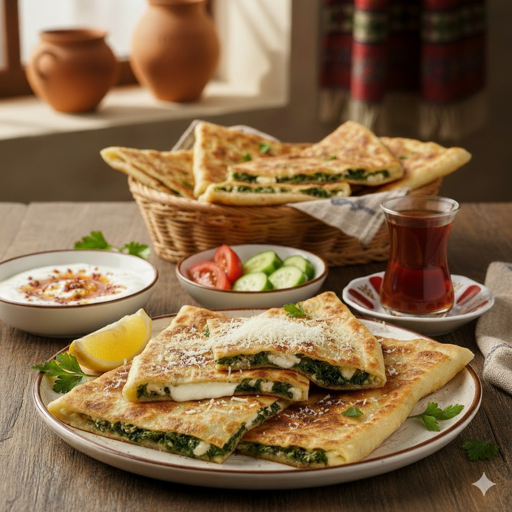 Ispanaklı Kaşarlı Gözleme