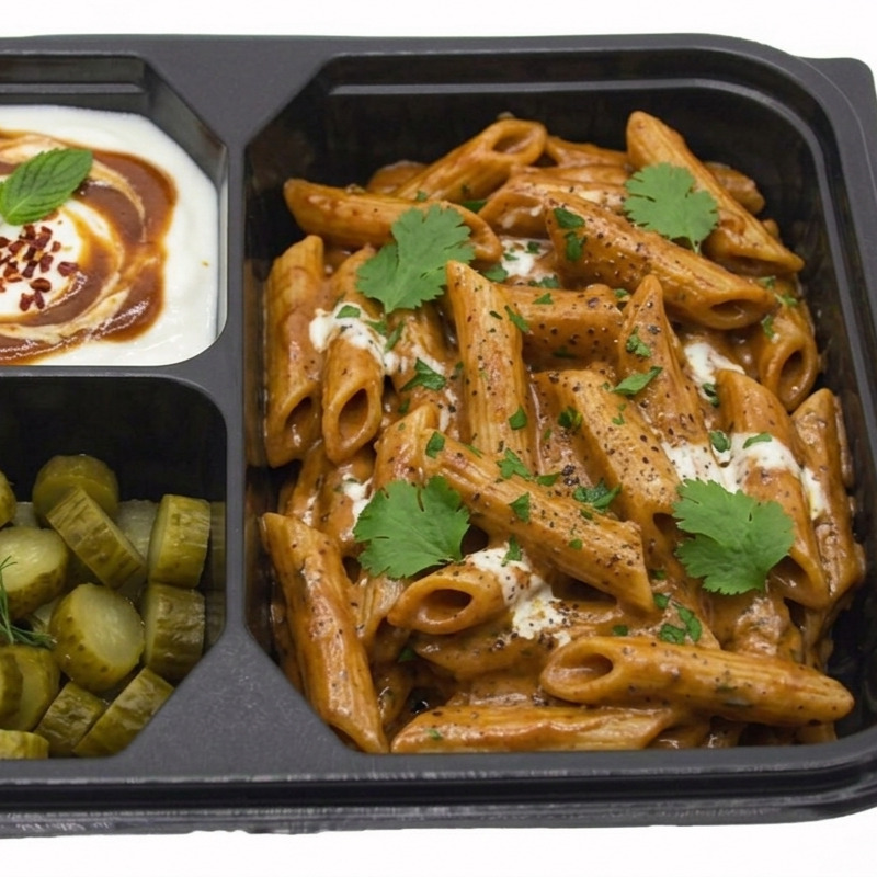 Kremalı Barbekü Soslu Penne Makarna