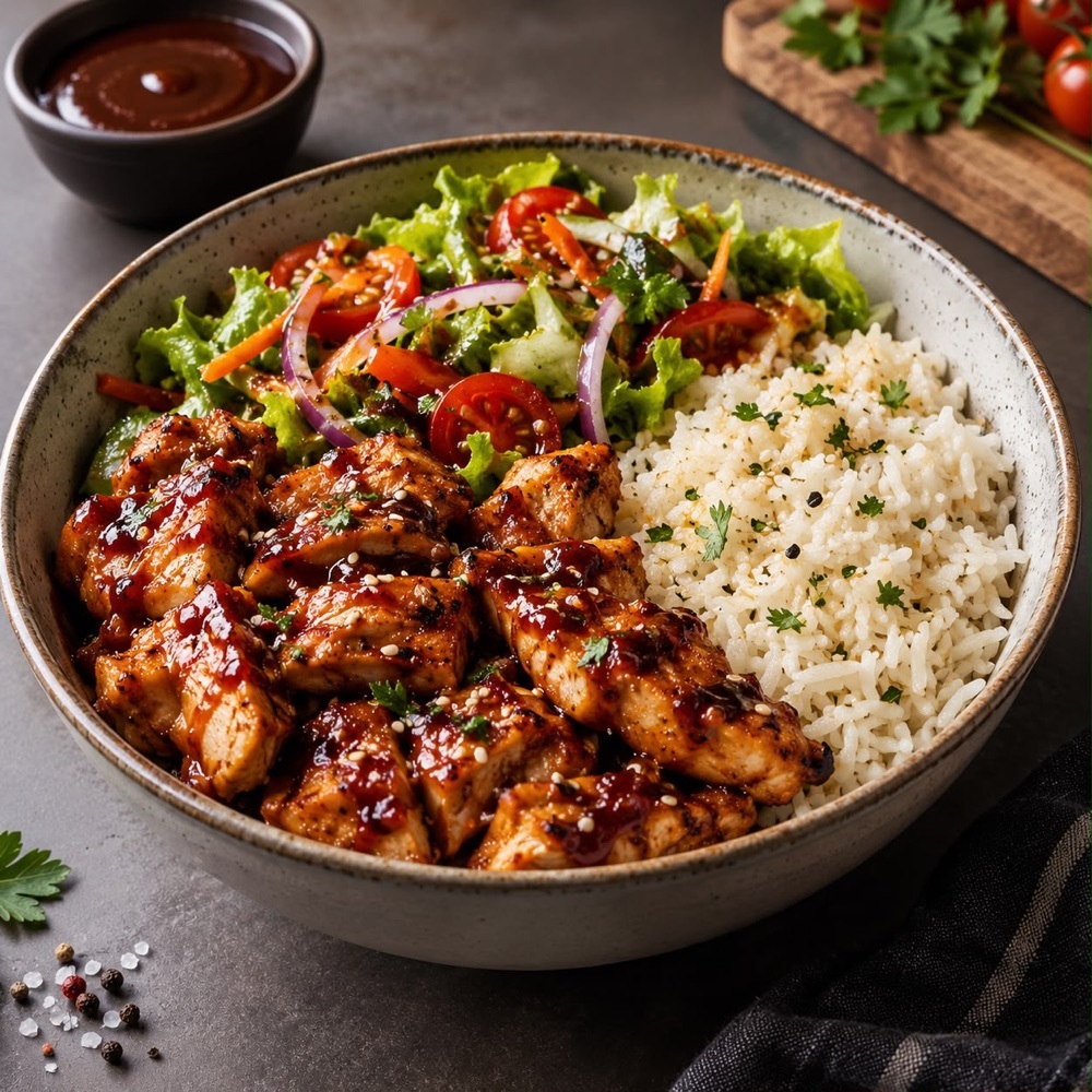 Barbekü Soslu Tavuk Pilav