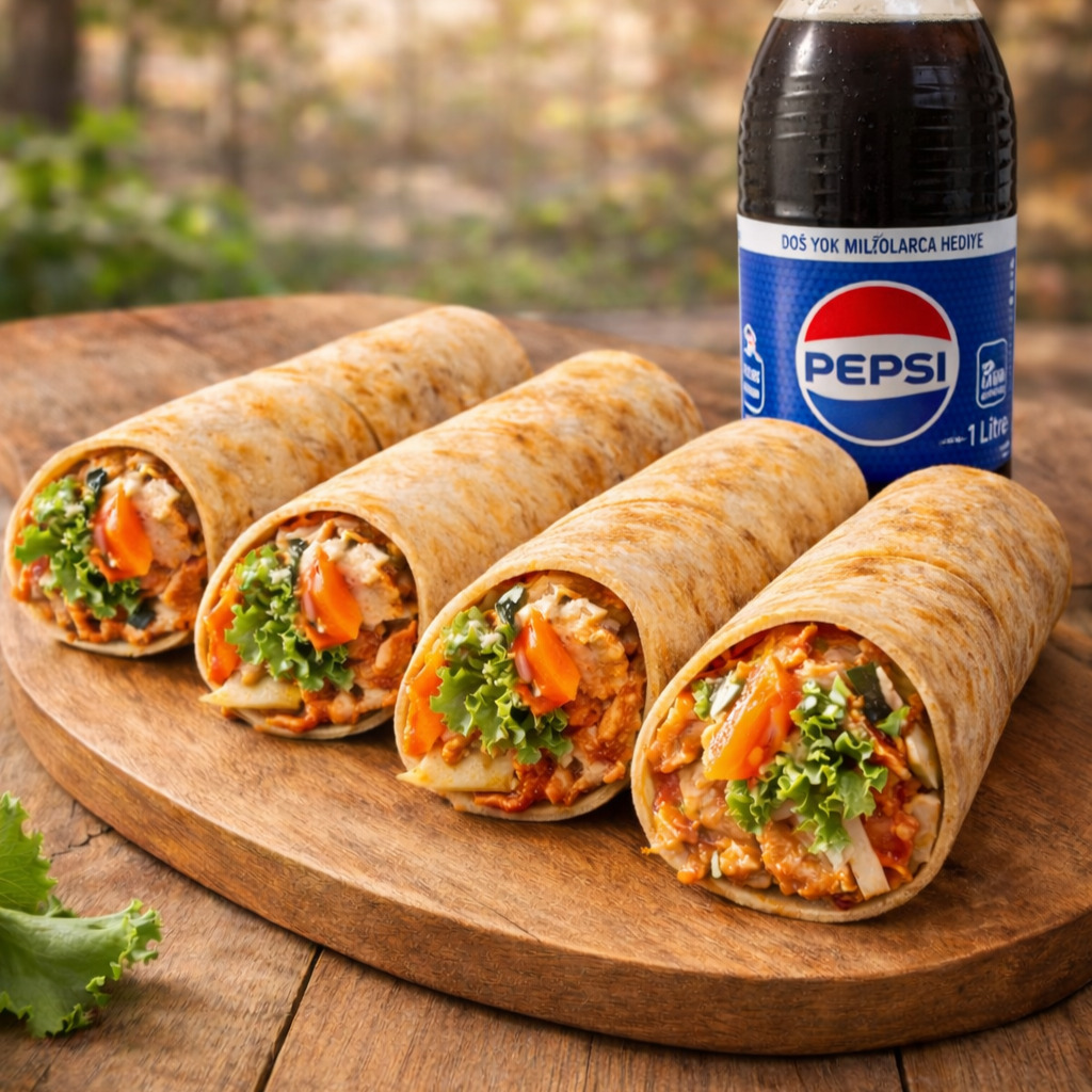 4'lü Hatay Soslu Dürüm Menü Pepsili