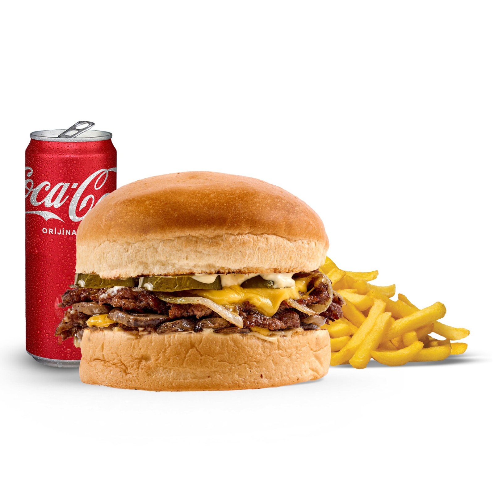 Smash Double Mushroom Burger Menü