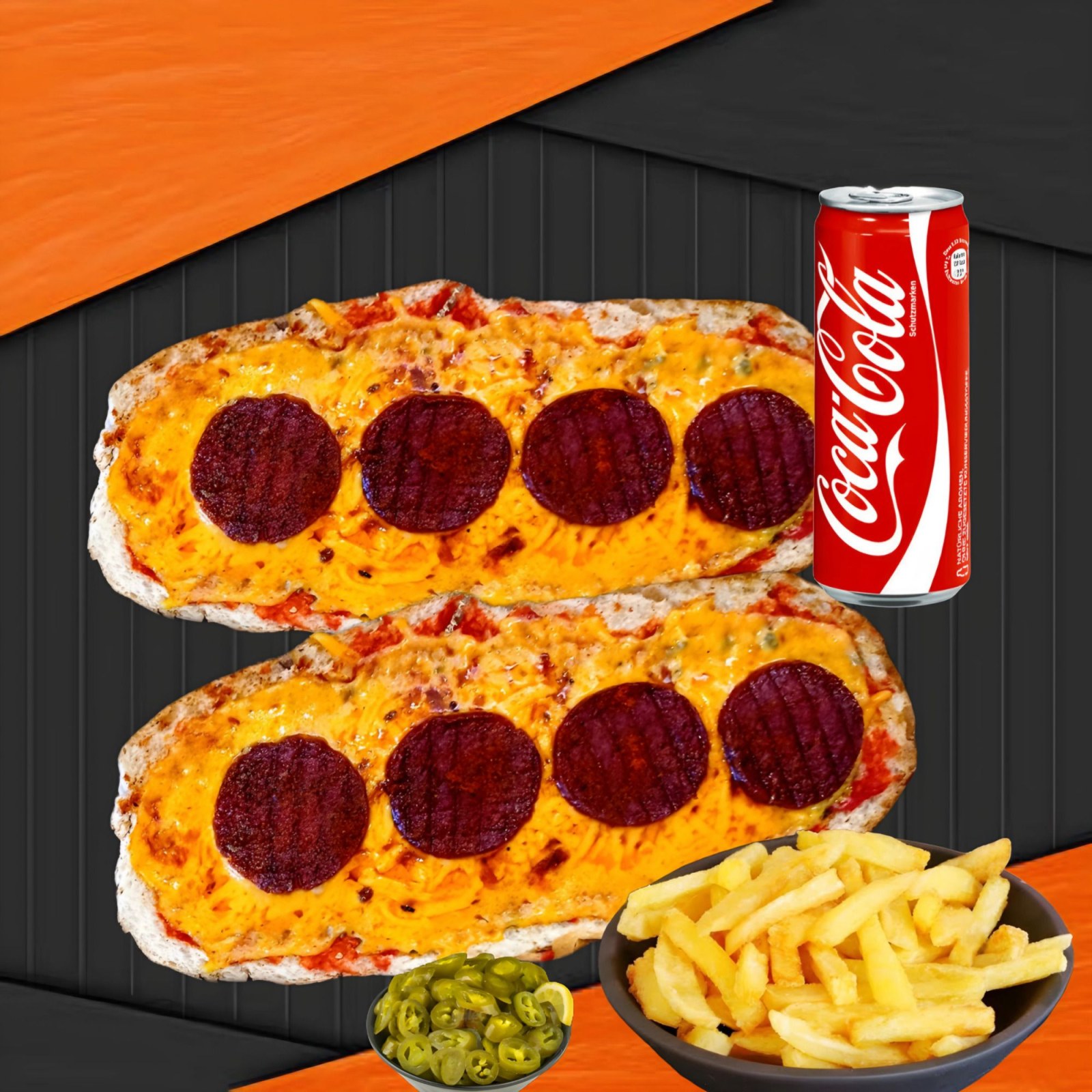 2'li TosPizza Cheddarlı Sucuklu Menü