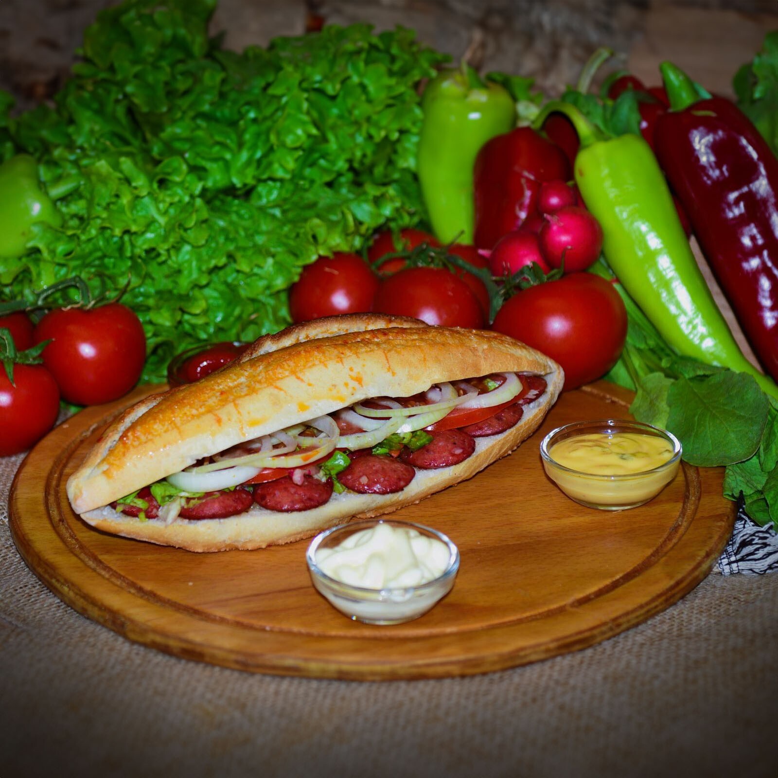 Tam Ekmek Arası sucuk + ayran