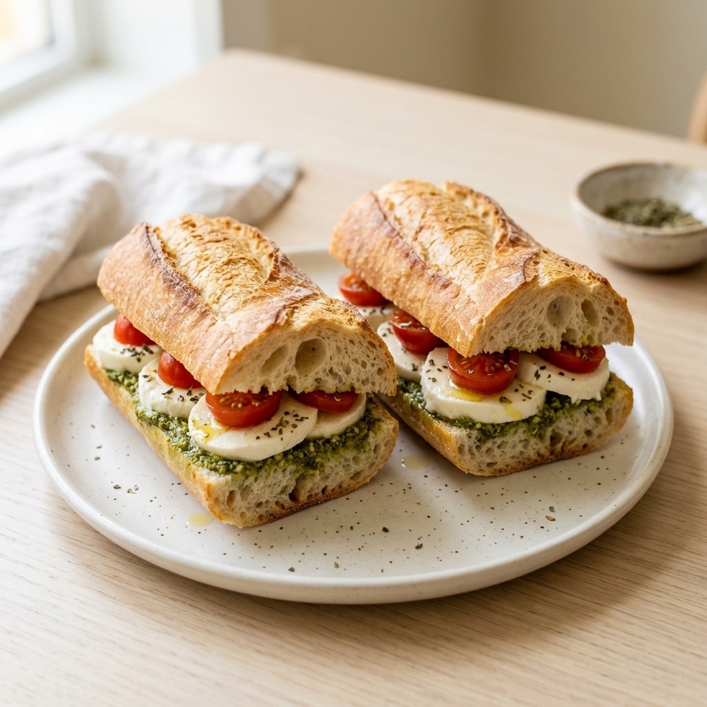 Pesto Mozzarella Sandviç