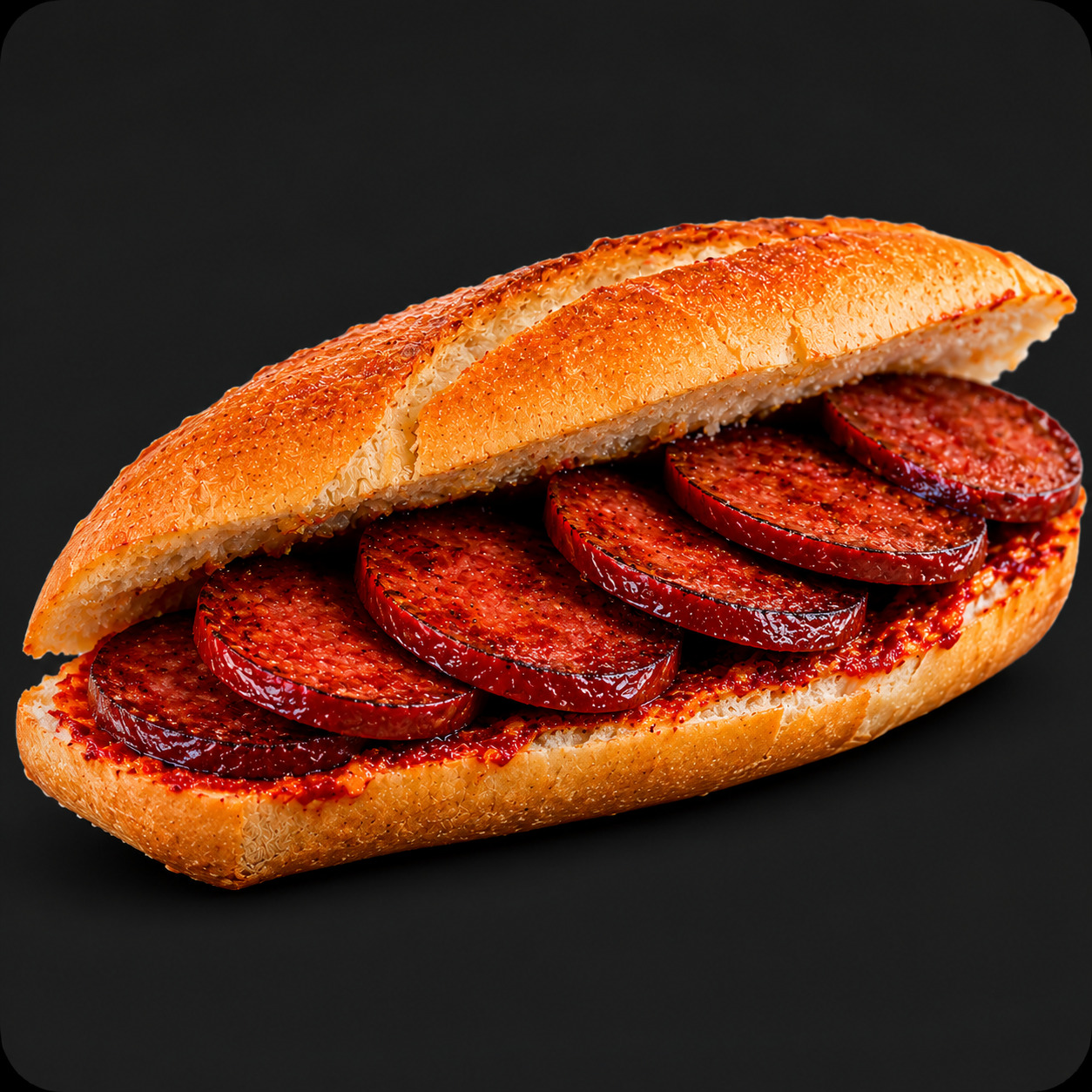 Yarım Ekmek Sucuklu Tost