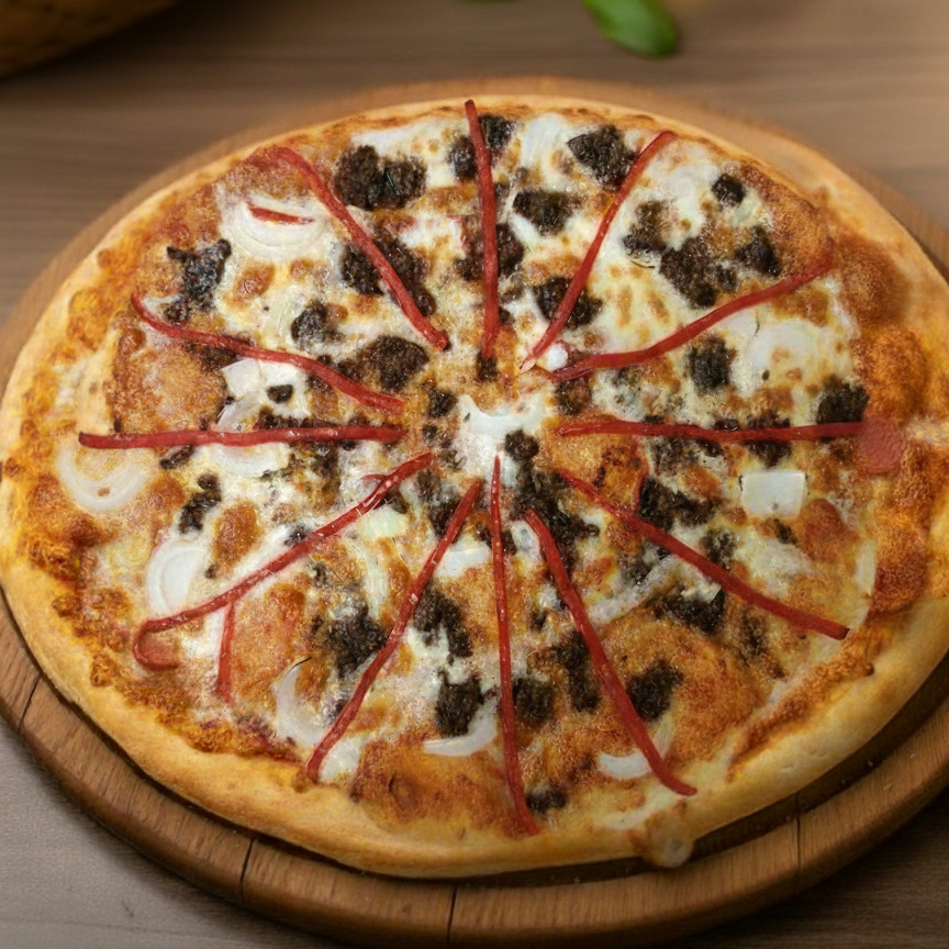 Kavurmalı Pizza Orta Boy