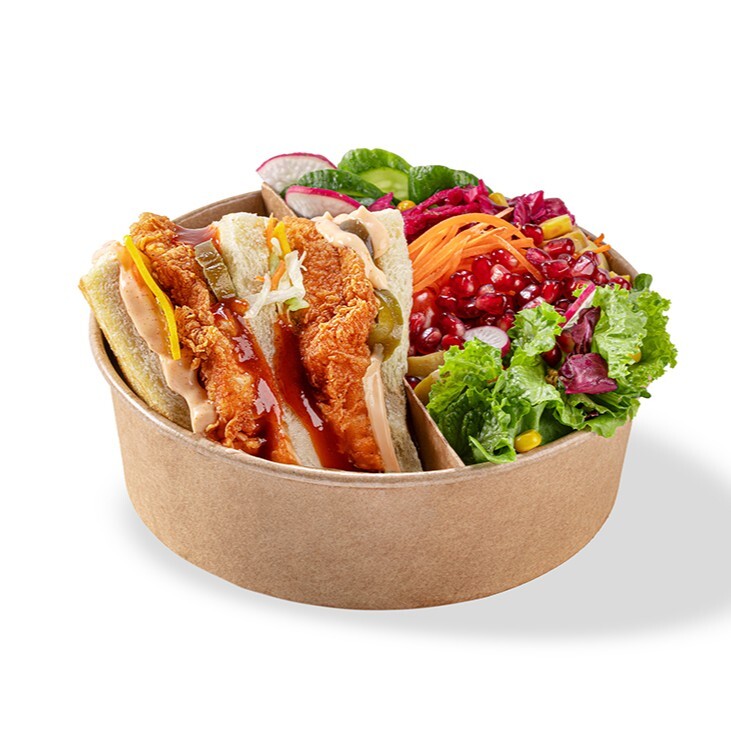 Hot Mess Chicken Sandwich & Salad