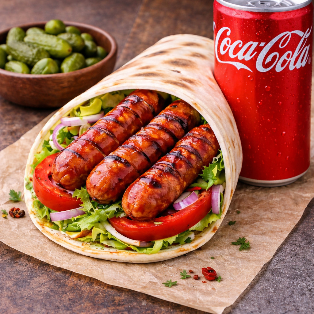 Izgara Tavuk Sosis Dürüm (125 gr) Menü