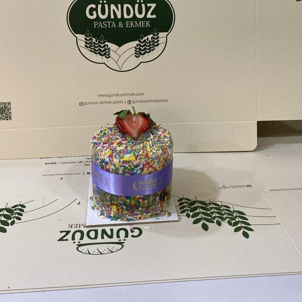 Çok Renkli Çikolatalı Mini Pasta