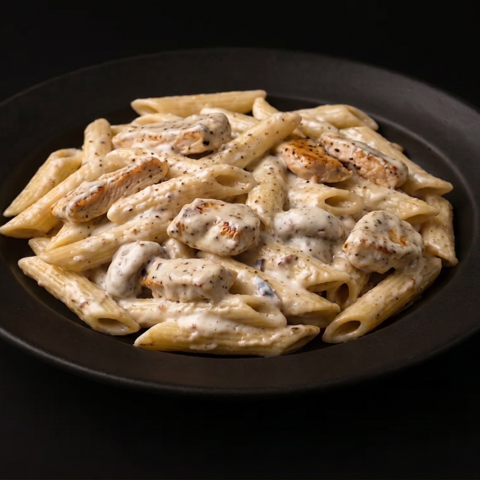 Kremalı Köz Patlıcan Tavuklu Penne