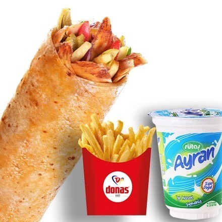 Donas Davul Tavuk Döner Dürüm Menü 1
