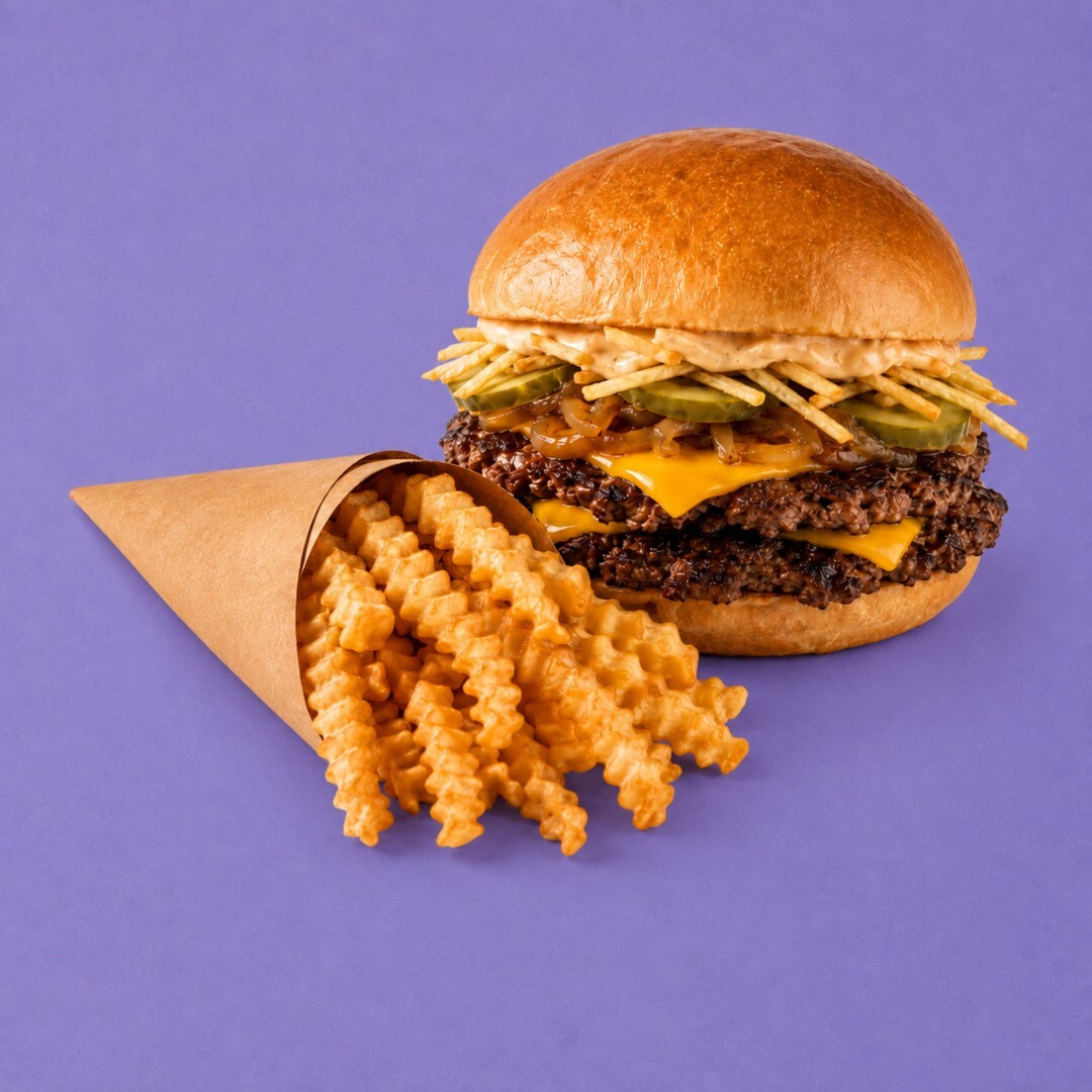 Cezayir Soslu Smash Burger & Patates Kızartması
