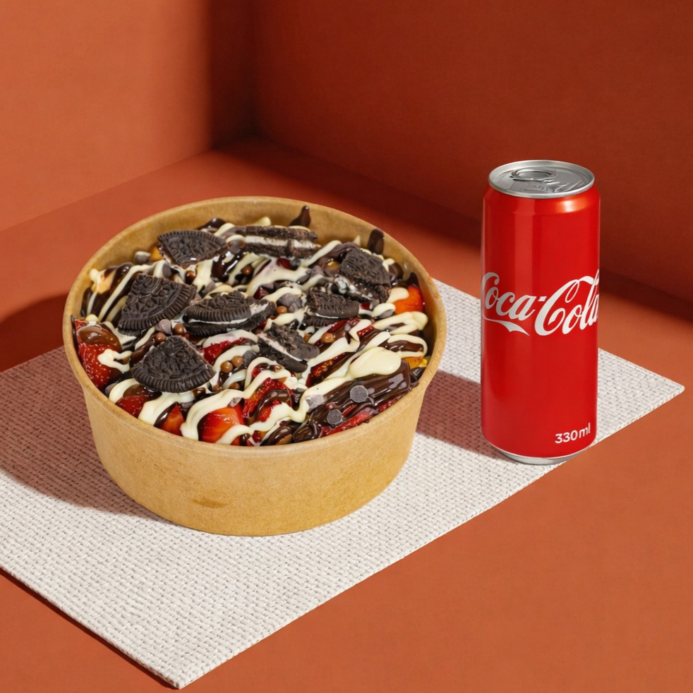 Oreo Bowl waffle + 330 ml Coca-cola