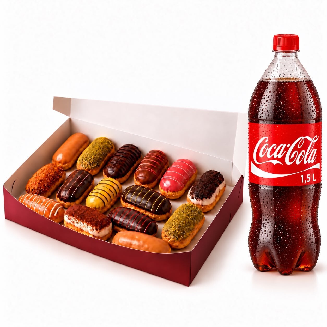 1 Kg Karışık Ekler + Coca Cola 1,5 Litre Kola
