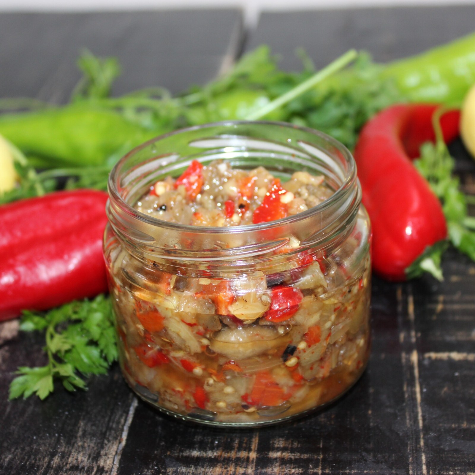 Kırmızı Köz Biberli Patlıcan Salatası (300 gr.)