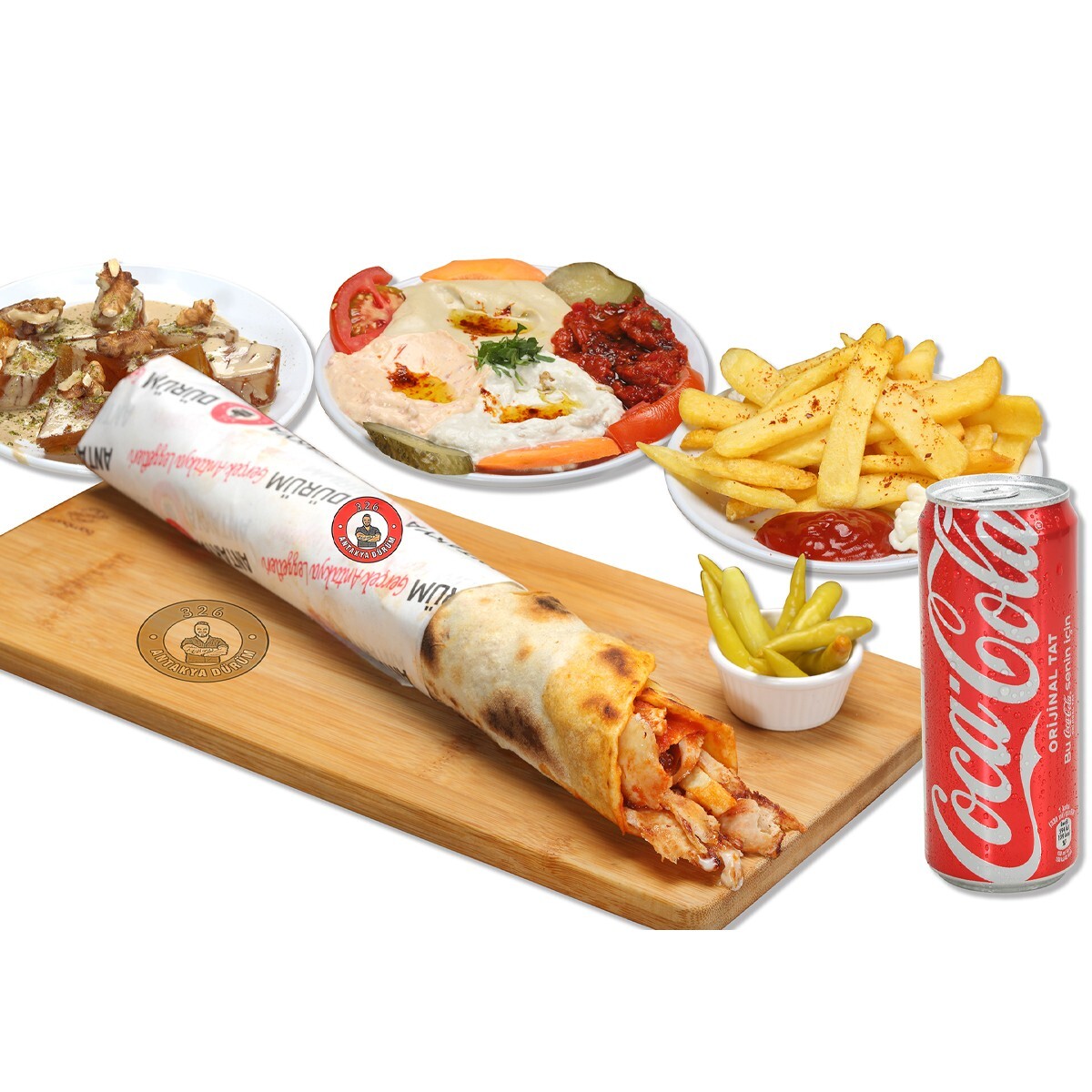 Antakya Usulü Soslu Tavuk Döner Dürüm Menü