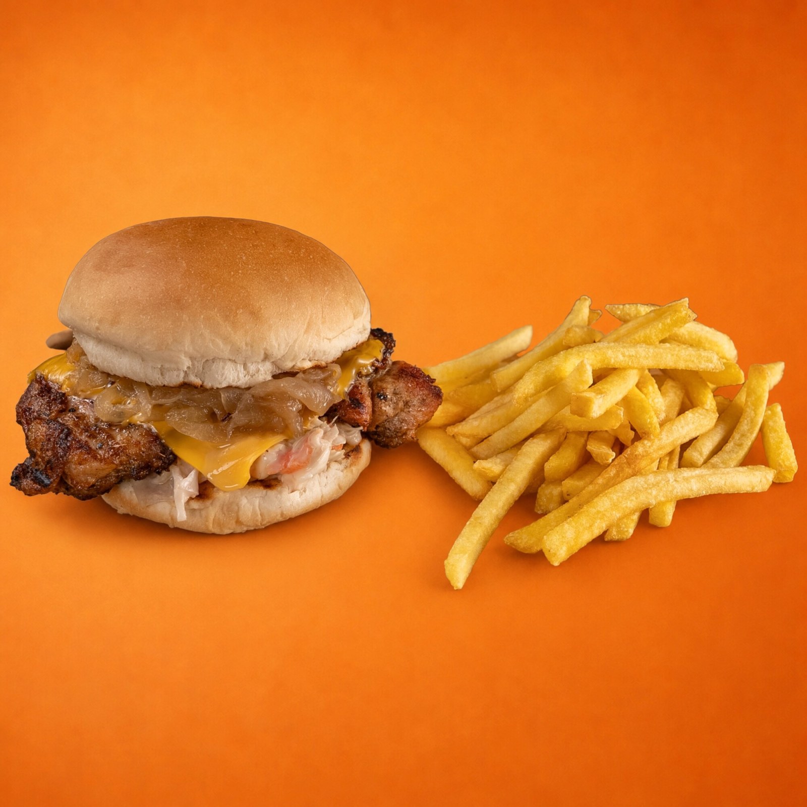 Dolu Dolu Tavuk Pirzola Burger
