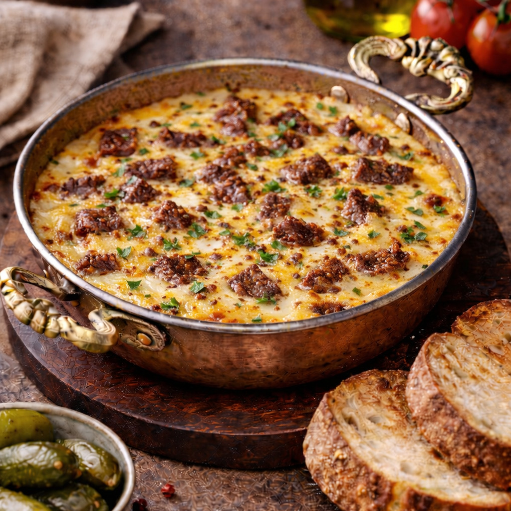 Sahanda Tereyağlı Kavurmalı Yumurta