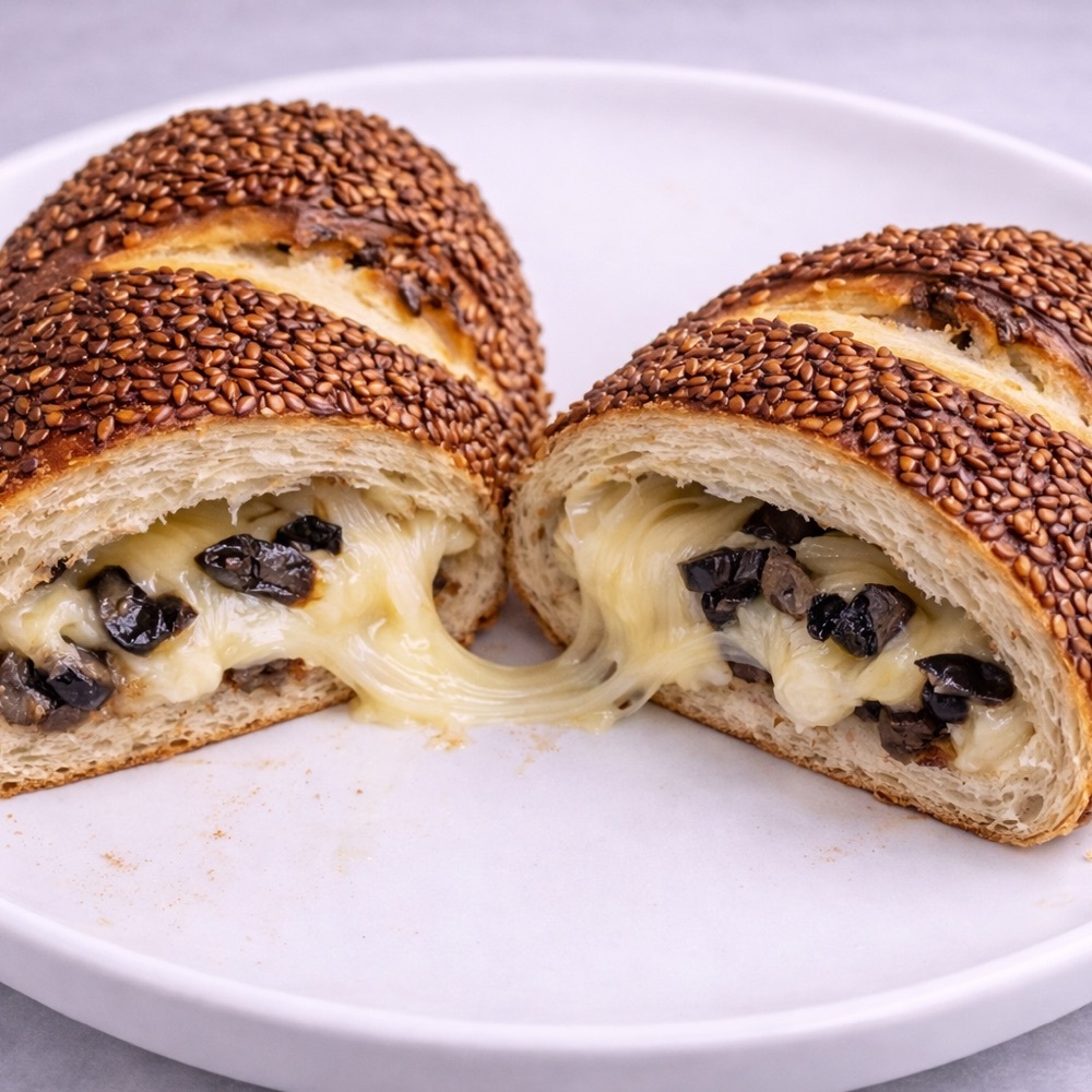 Zeytinli Kaşarlı İçli Simit