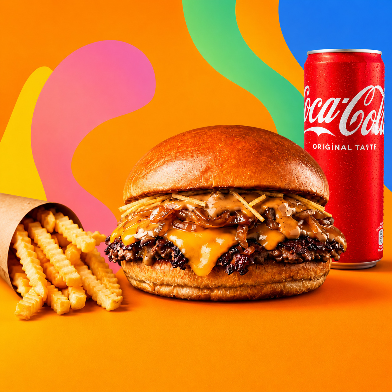 Single Cheese Smash Burger Menü