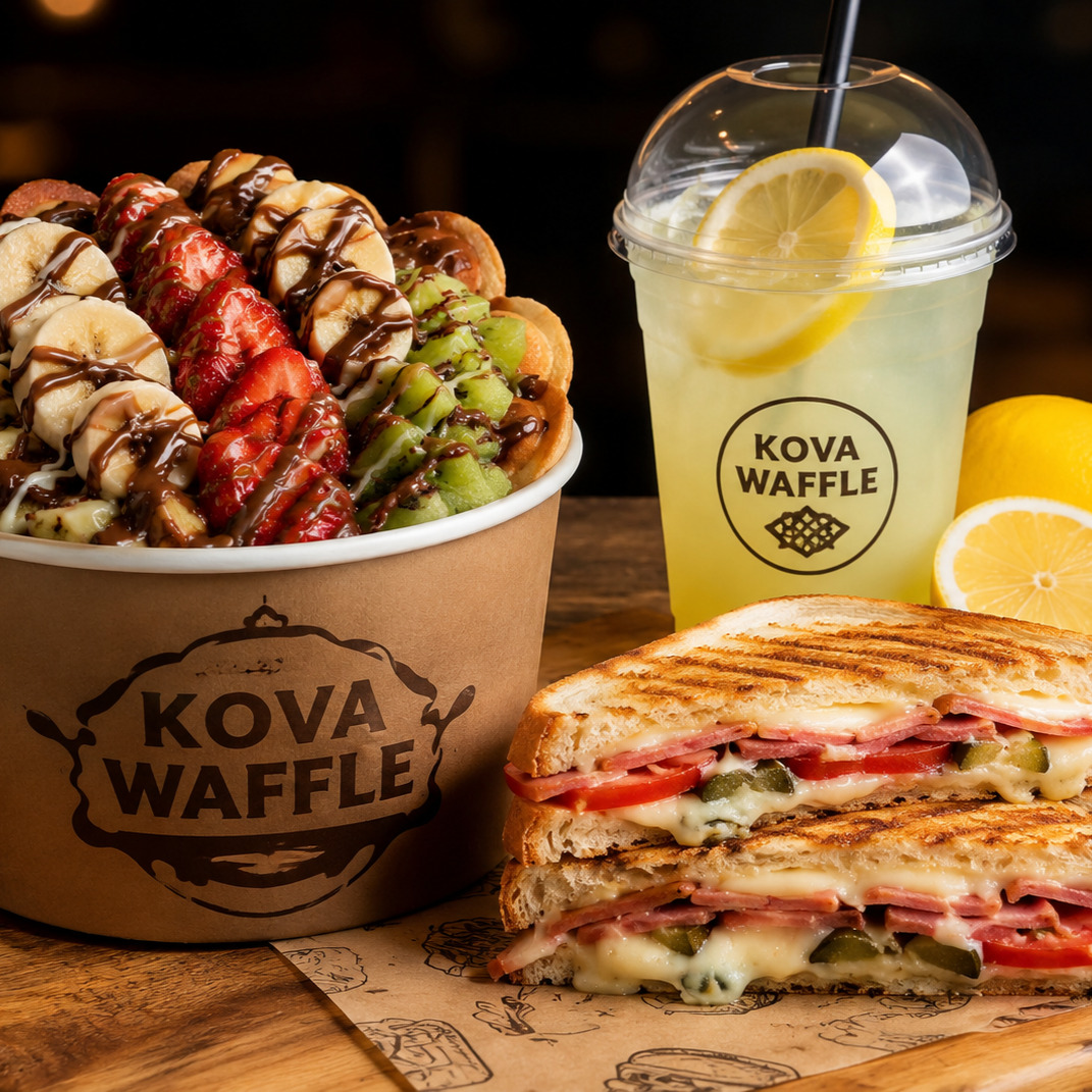Kova Waffle + Karışık Tost + El Yapımı Limonata