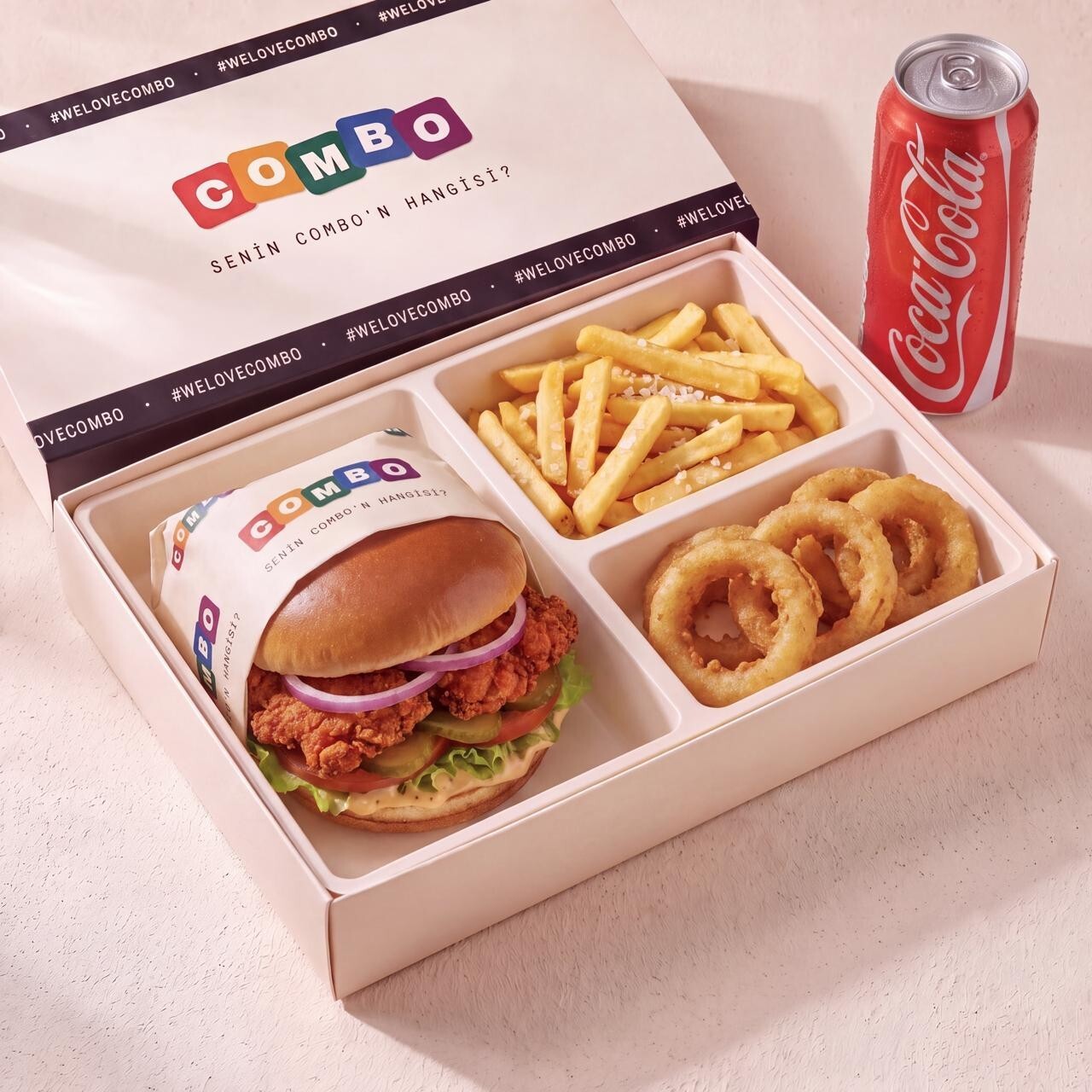 Klasik Cajun Burger Menü +1 Kutu İçecek