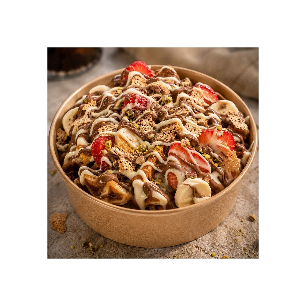 Chocolate Bomb Bowl Waffle