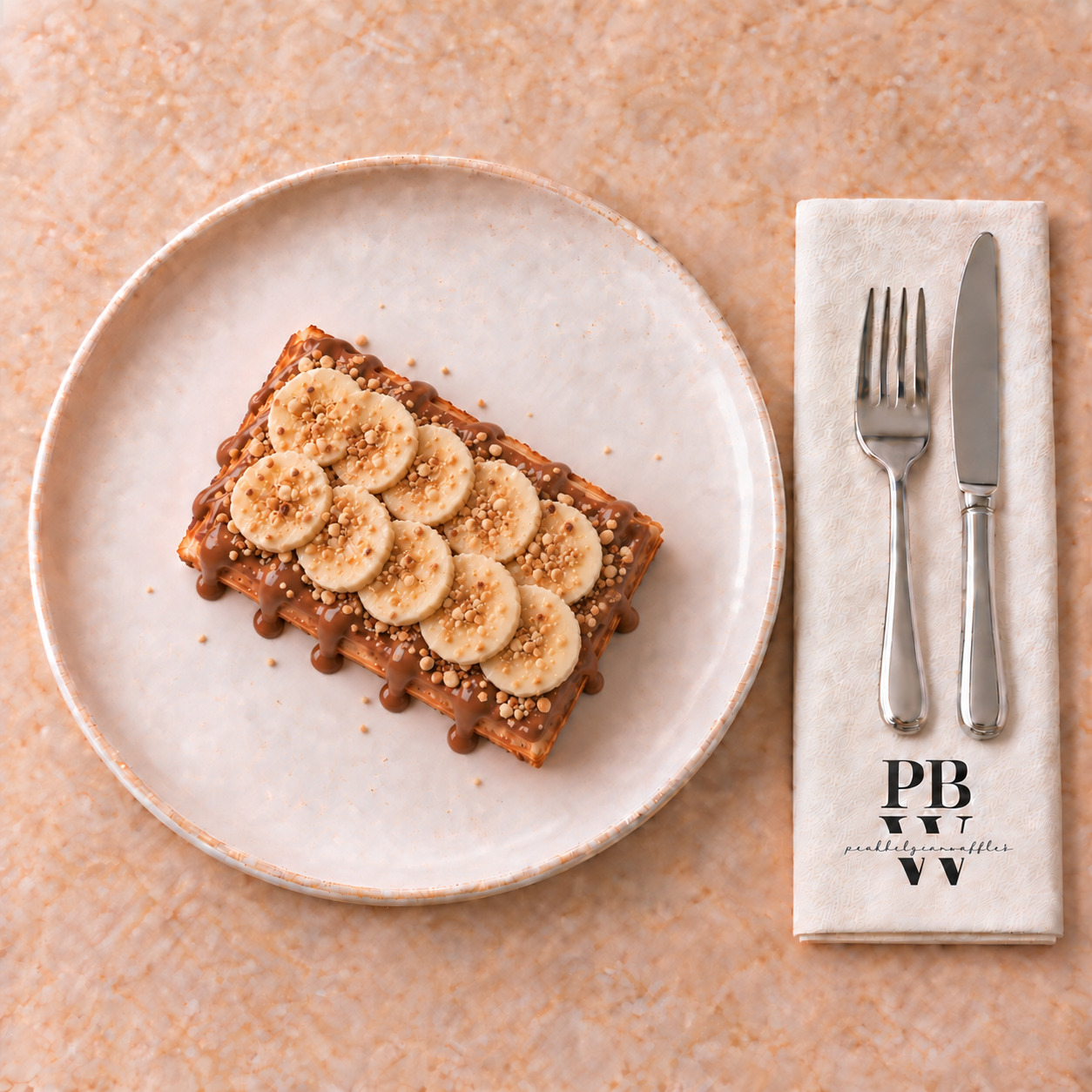 Sütlü Çikolatalı Muzlu Waffle (Tek Kişilik)
