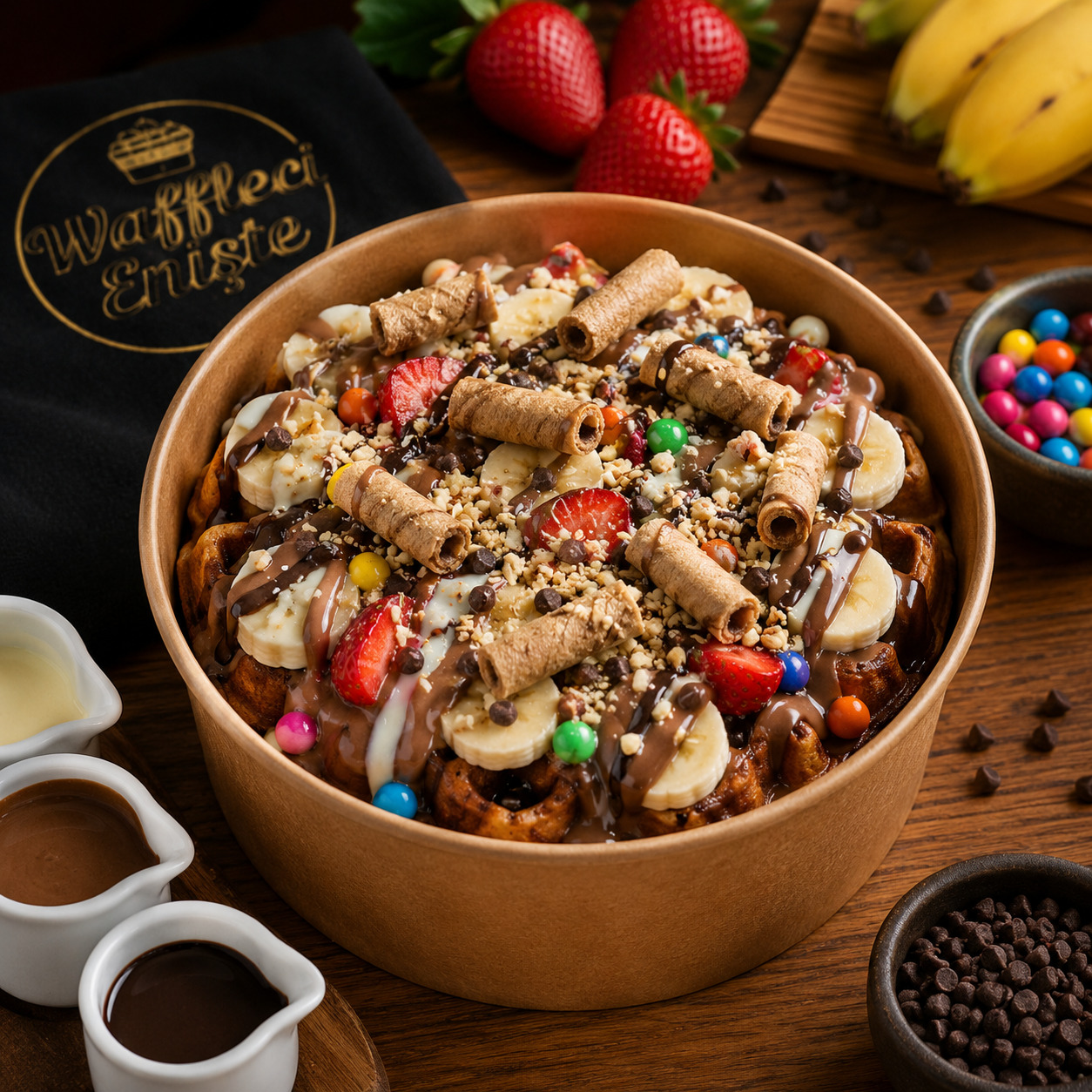 Rulokatlı Waffle