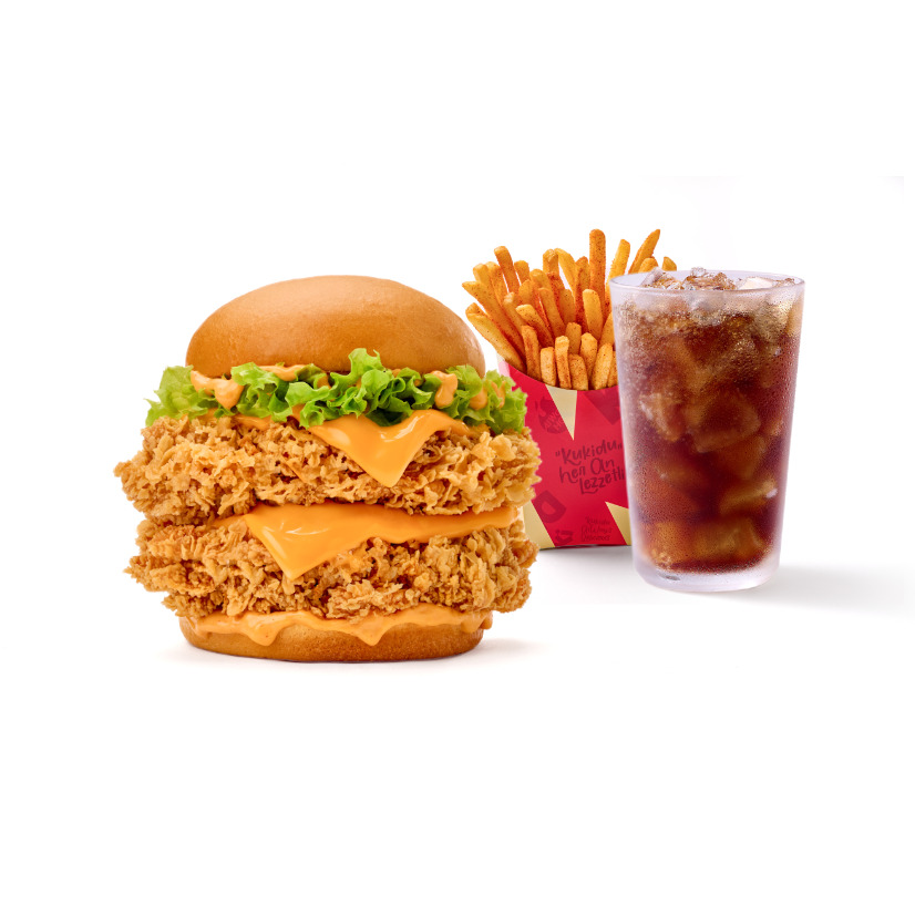 Double Jr Chicken Burger Menü