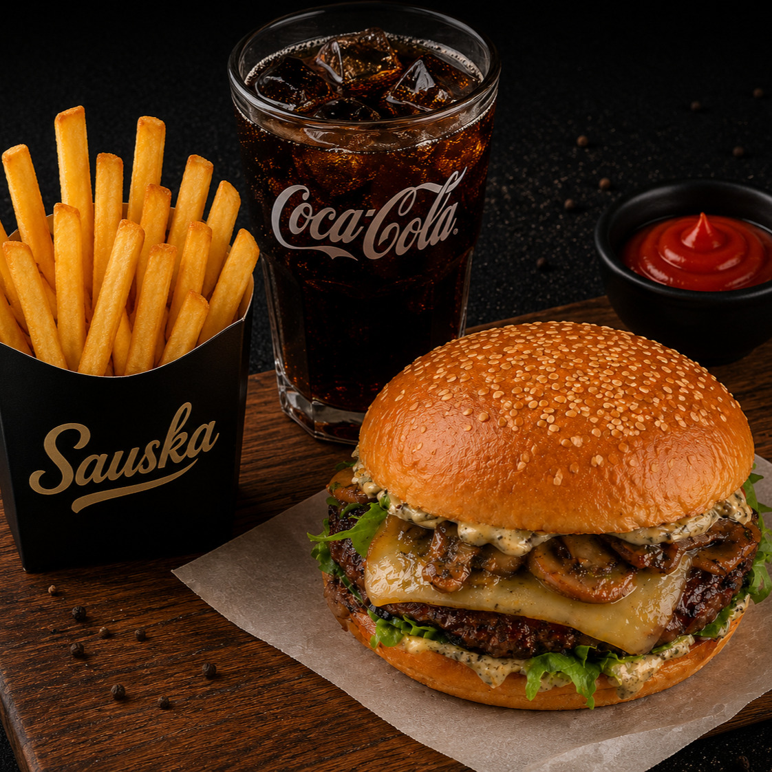 Trüf Mantar Burger Menü