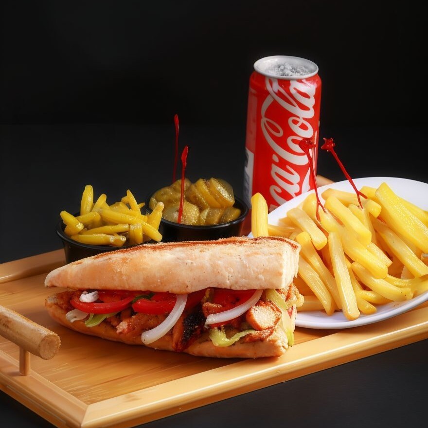 Yarım Ekmek Arası Tavuk Döner Extra Menü