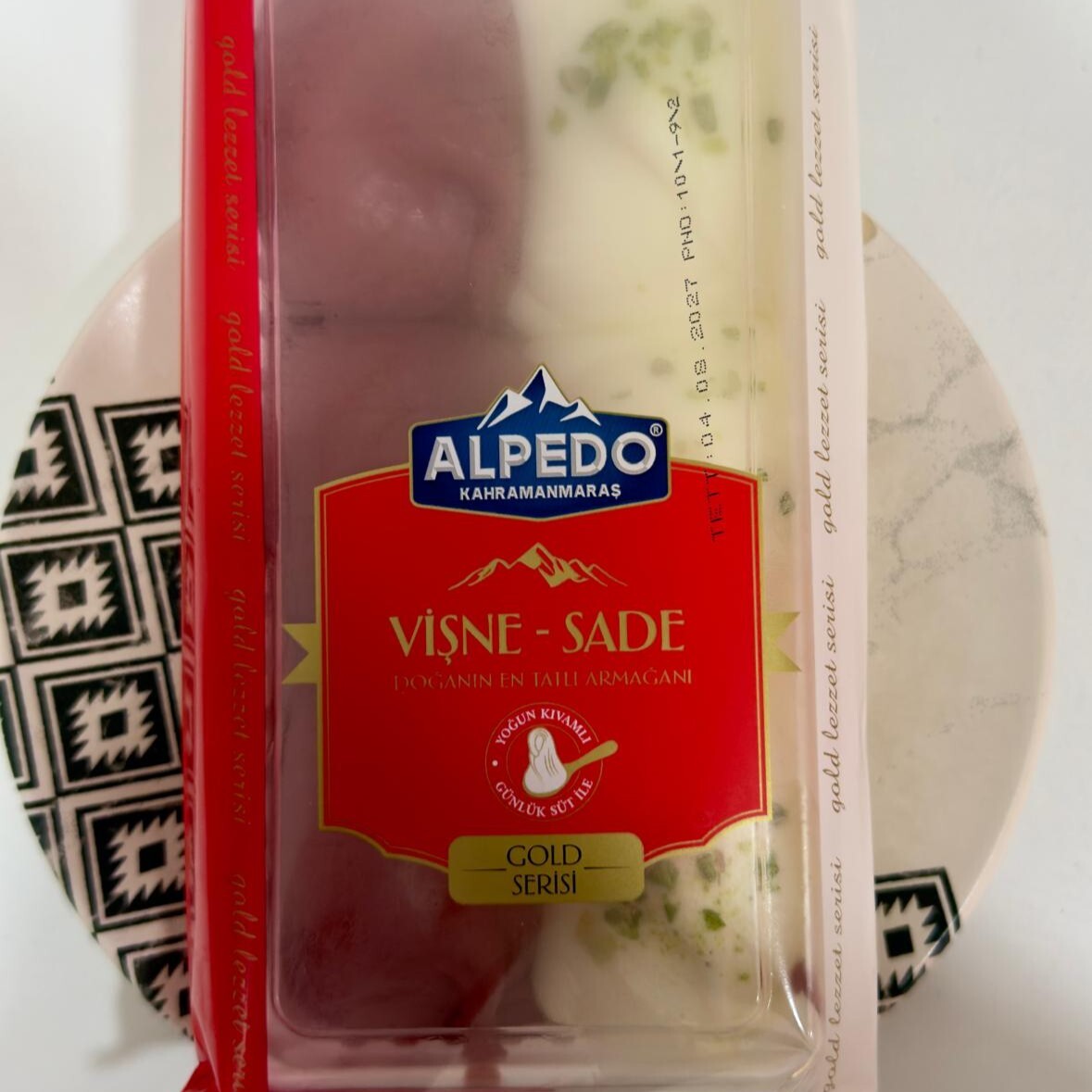 Alpedo Vişne - Sade Dondurma 500 gr