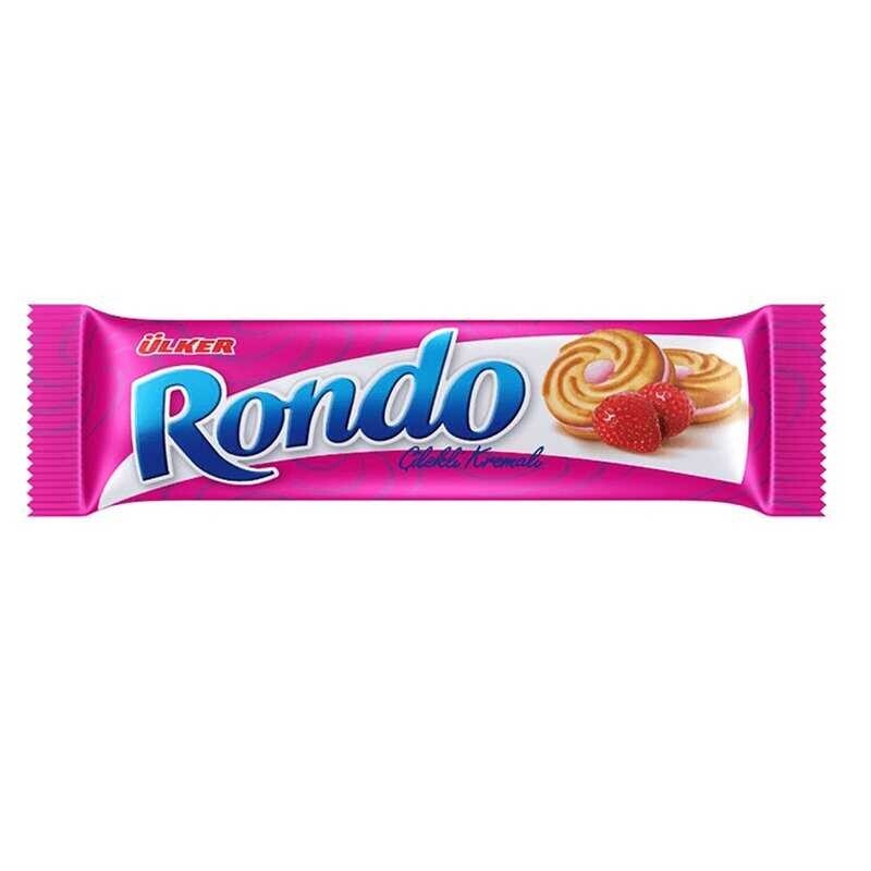 Ülker Rondo Çilekli Kremalı Sandviç Bisküvi