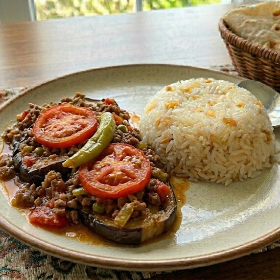 Patlıcan Musakka & Pilav