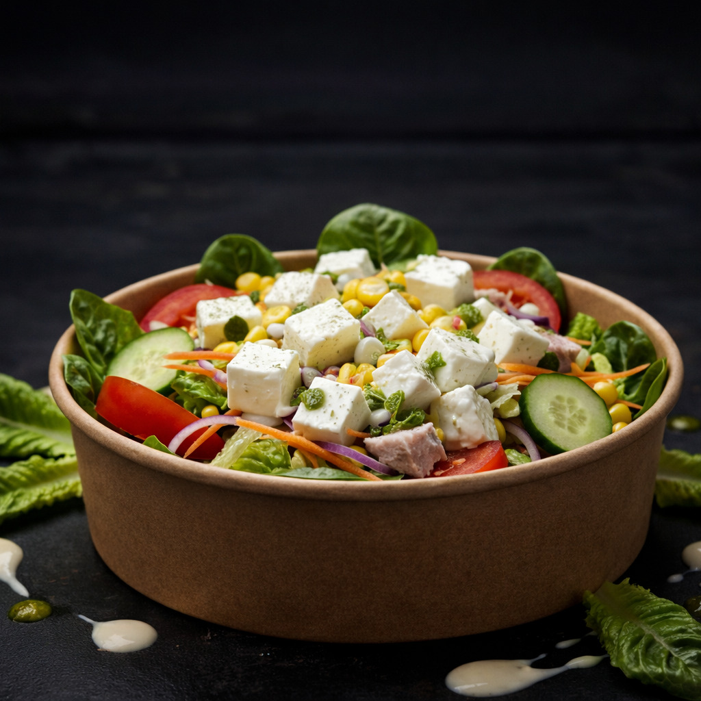 Çanak'ta Vejetaryan Salata