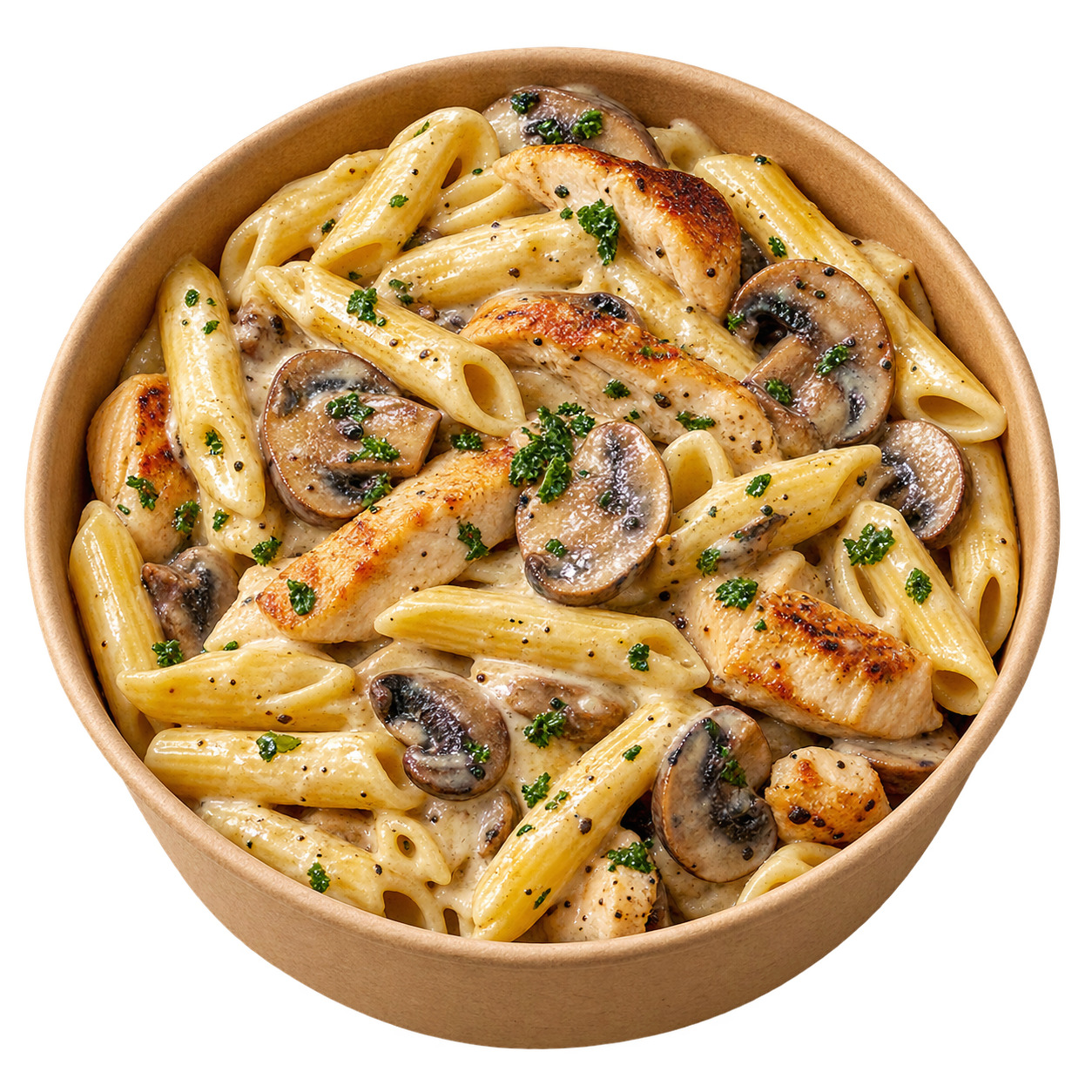Kremalı Mantarlı Tavuklu Penne