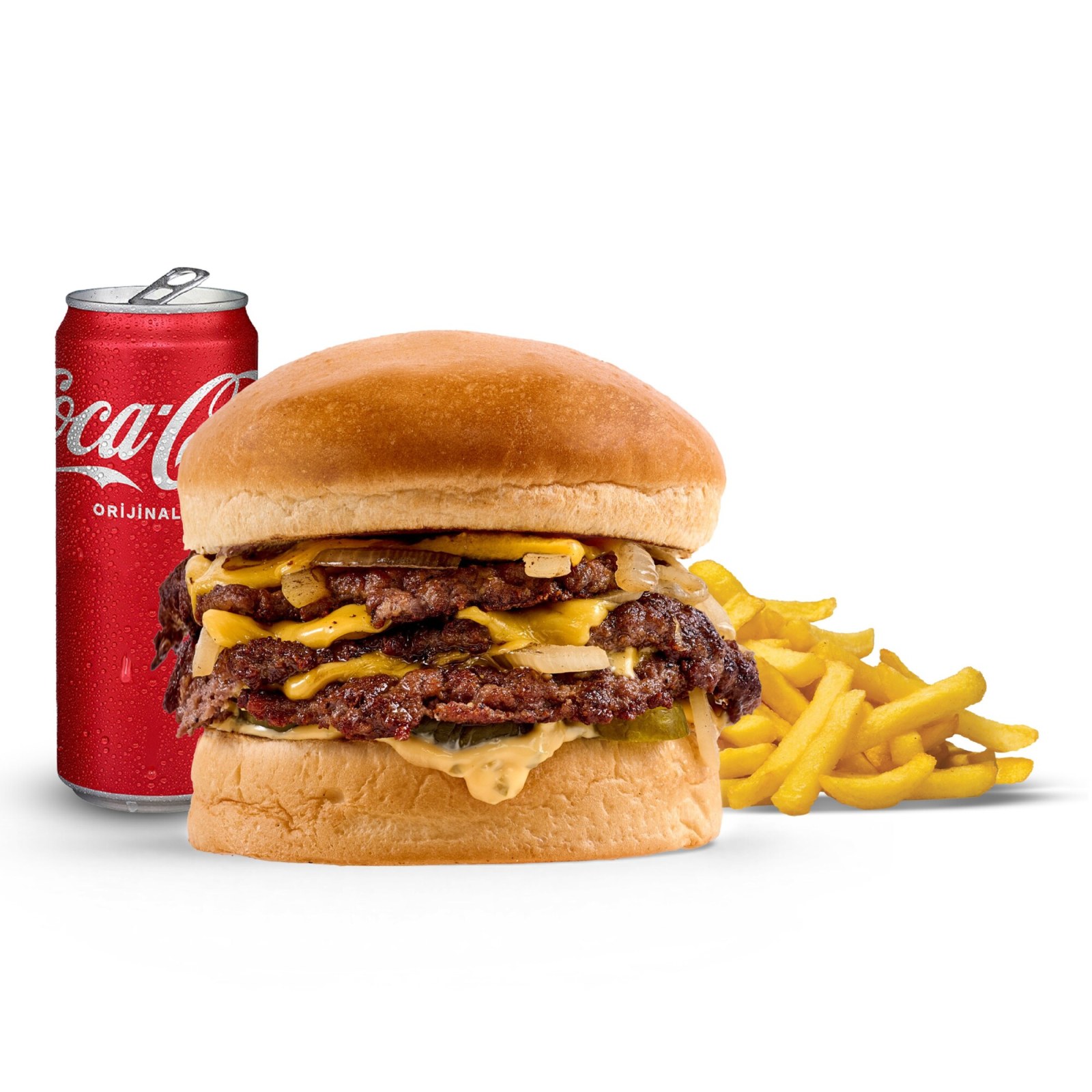 Smash Triple Cheese Burger Menü