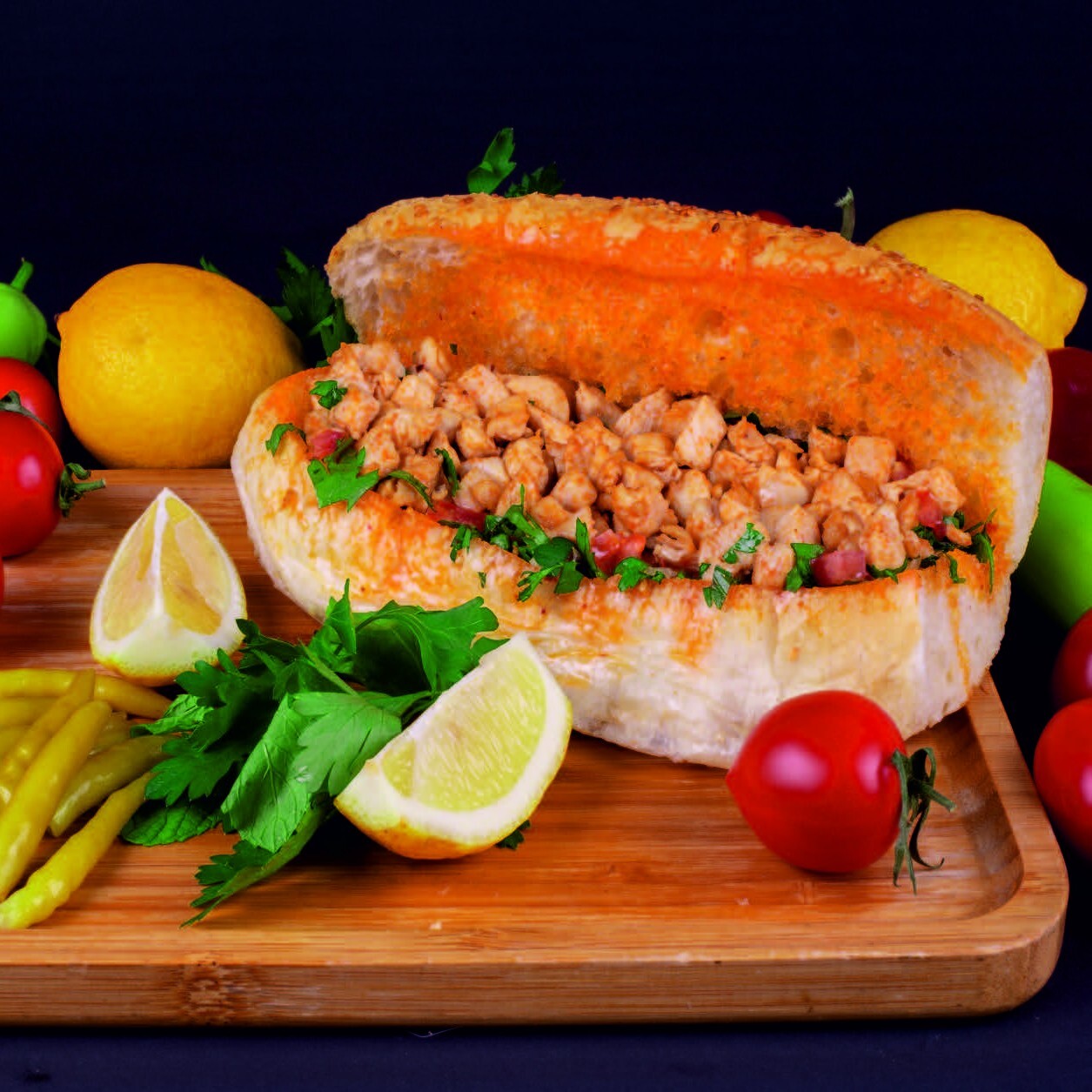 Tavuk Kaşarlı Sandviç Tantuni