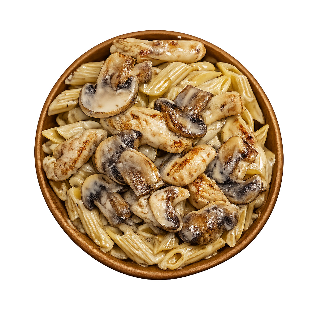 Mantarlı Tavuklu Penne