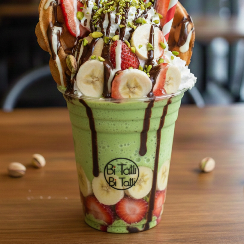 Antep Fıstıklı Bardak Waffle