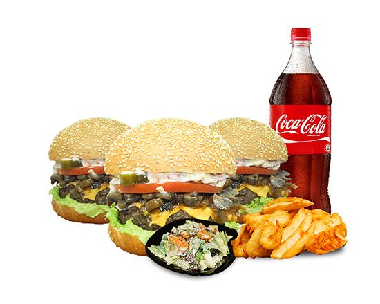3 Kişilik Mushroom Burger Menü