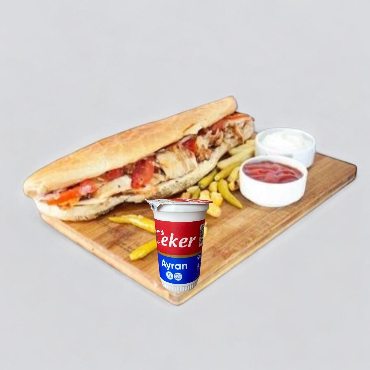 Tam tavuk döner menü