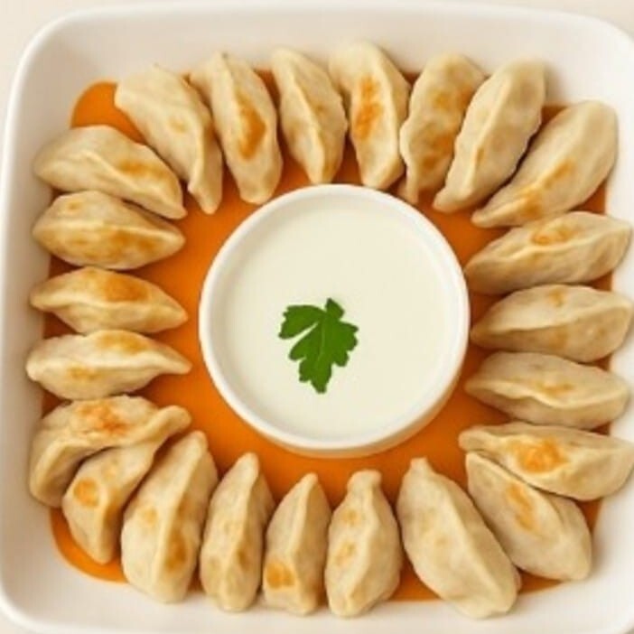 patatesli çerkes mantısı ( sarmısaklı yoğurt )