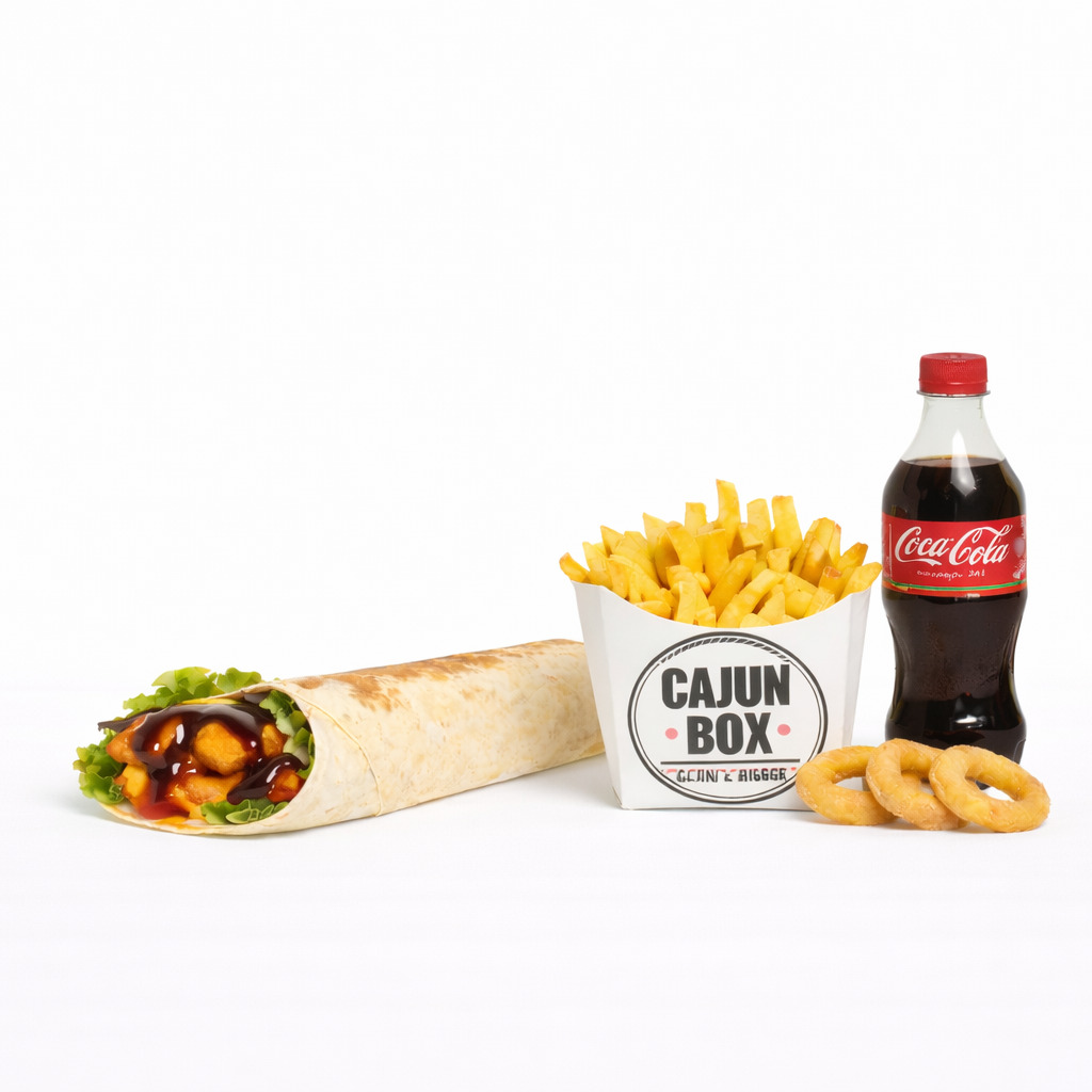 BBQ Cajun Wrap Menü