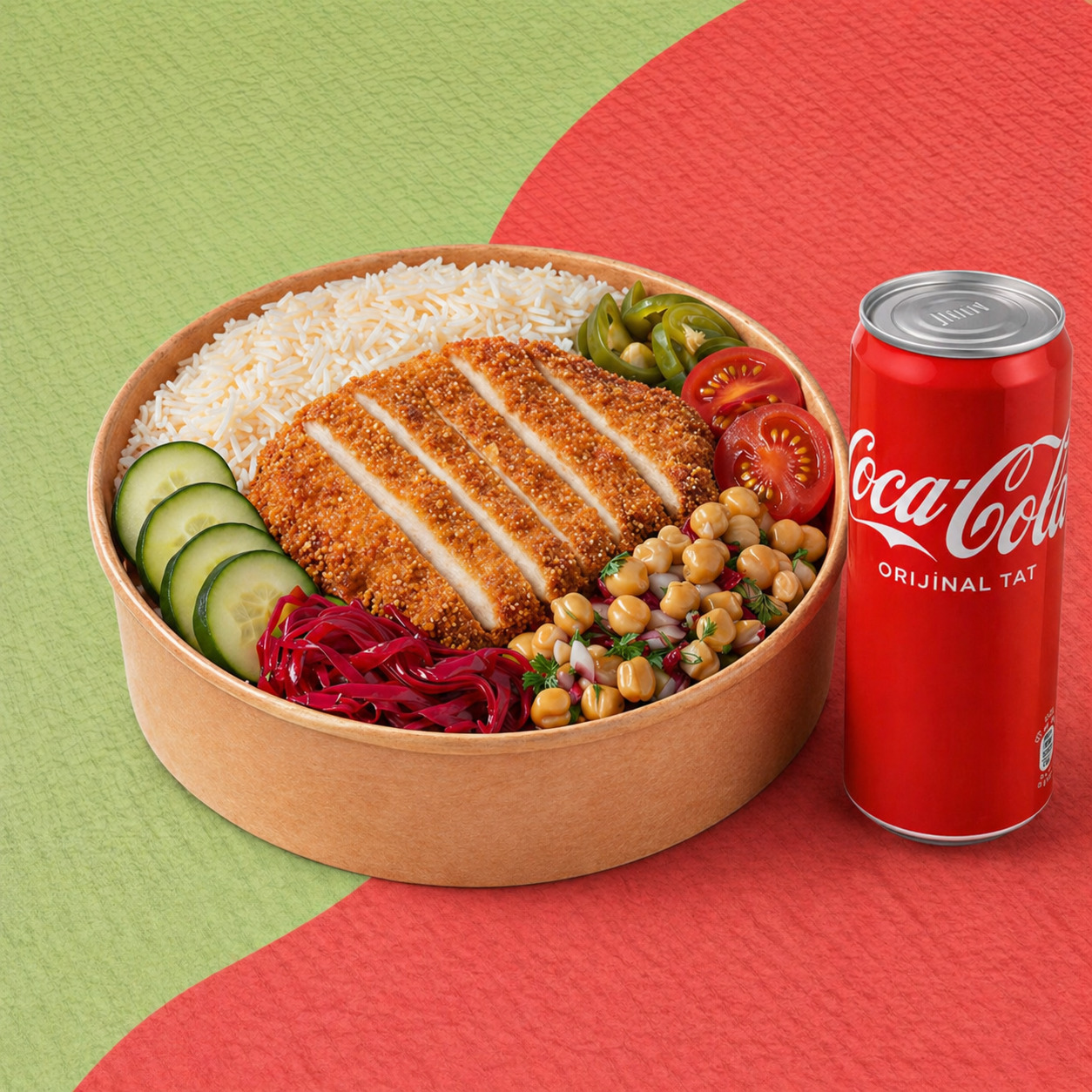 Şnitzel Winter Bowl & Coca-Cola Menü