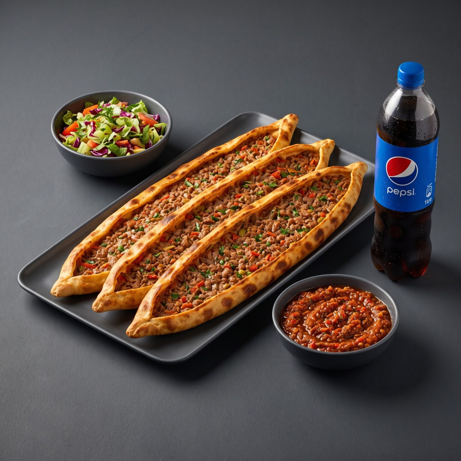 3'lü Kıymalı Pide Menü