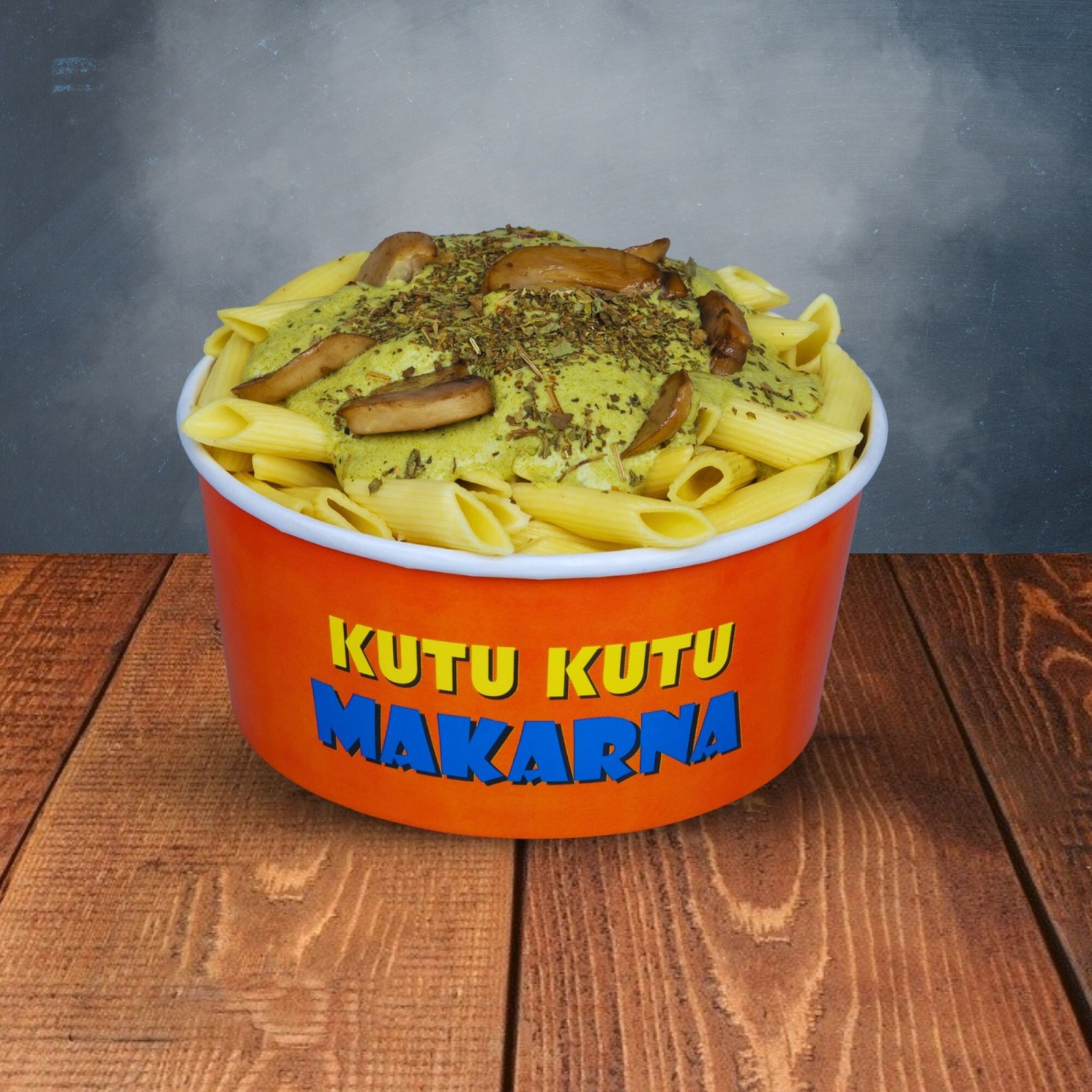 Kremalı Mantarlı Pesto Penne